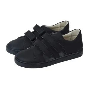 742 - Black Sahara Leather Velcro for Boy by London Kids