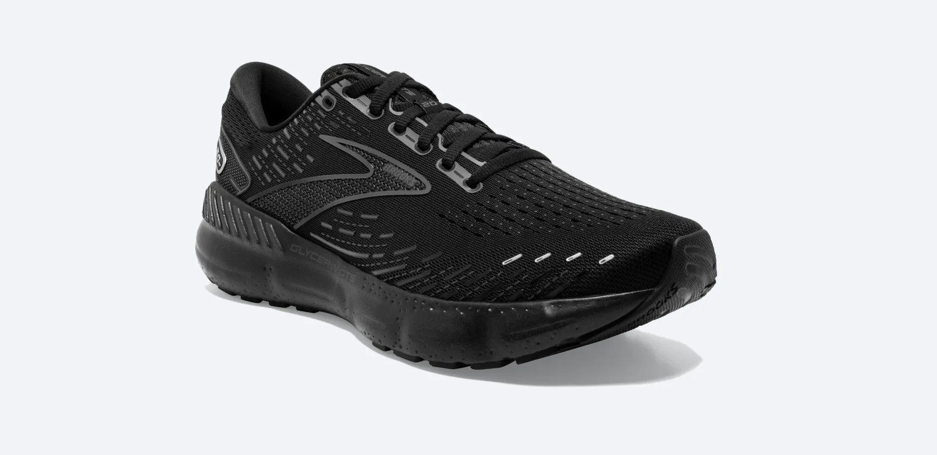 Brooks Mens Glycerin GTS 20- Black/Black/Ebony (1103831D020)