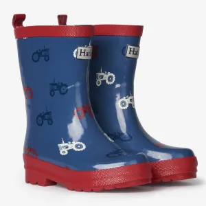 HATLEY Farm Tractors Shiny Rain Boots