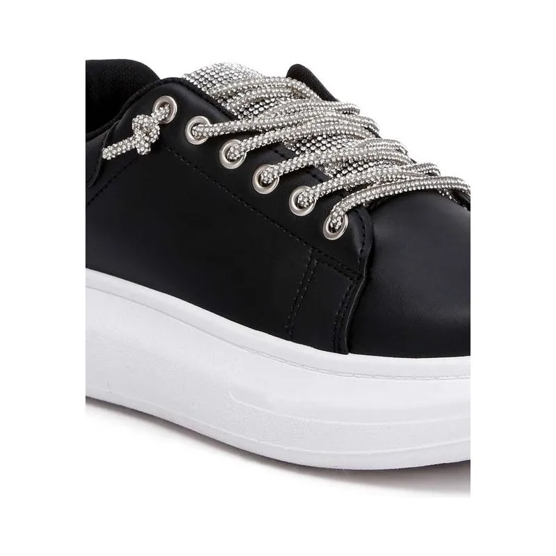 Jaxen Rhinestones Lace Up Sneakers