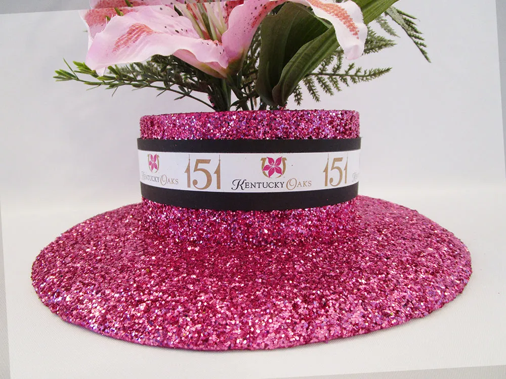 Kentucky Oaks Hot Pink Boater Style Hat Centerpiece