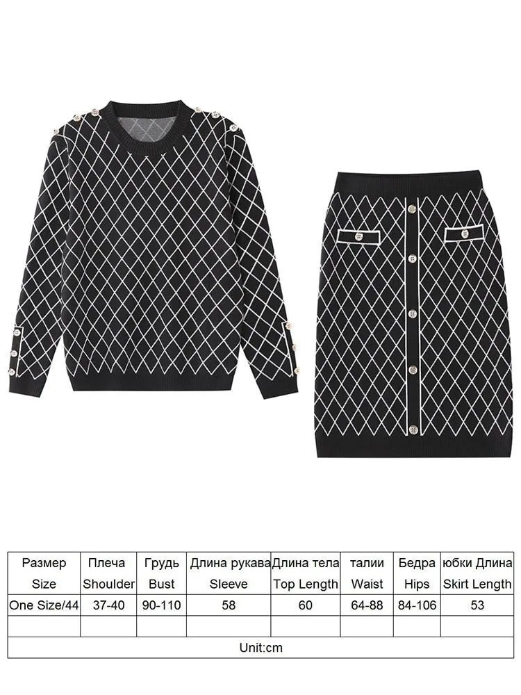 Knitted Sweater & Skirt