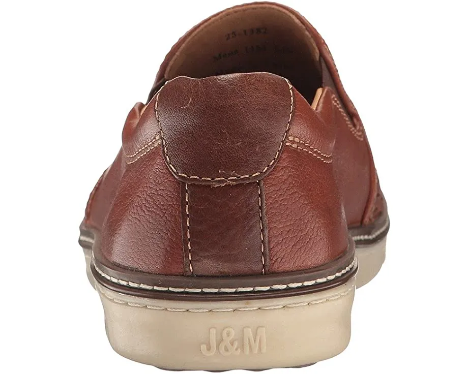 McGuffey Woven Casual Slip-On Sneaker Johnston & Murphy Full Grain Tan