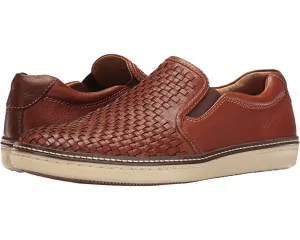McGuffey Woven Casual Slip-On Sneaker Johnston & Murphy Full Grain Tan