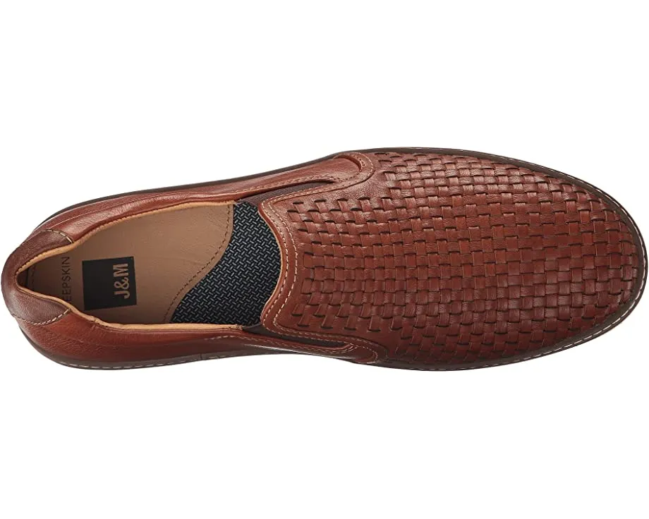 McGuffey Woven Casual Slip-On Sneaker Johnston & Murphy Full Grain Tan