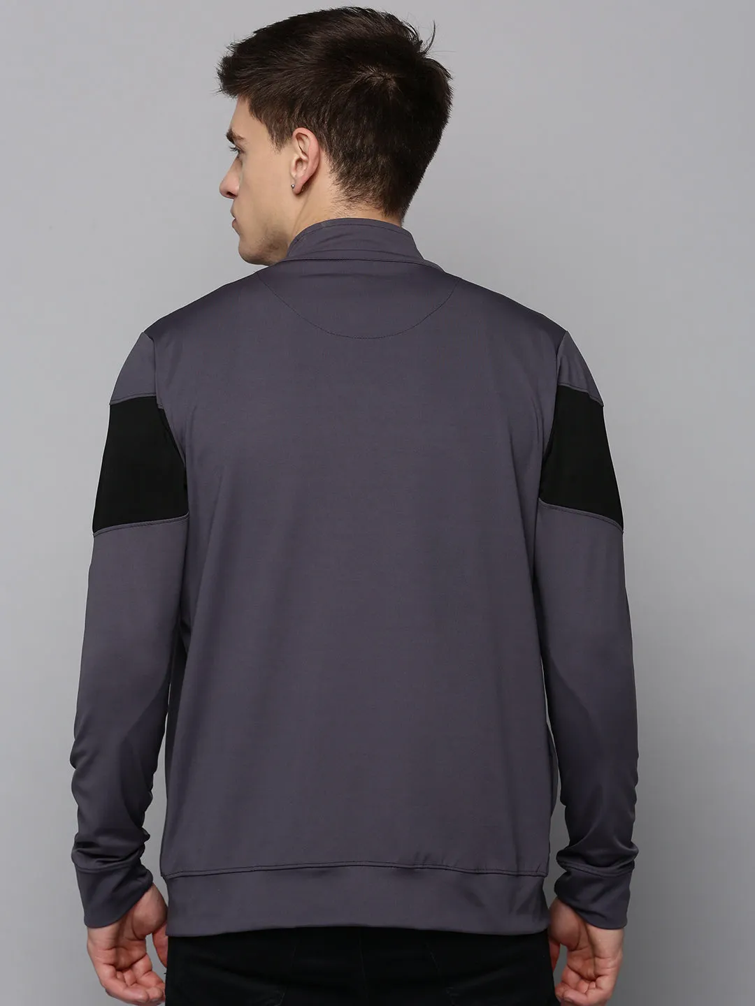 Men Grey Colourblock Sweatshirt