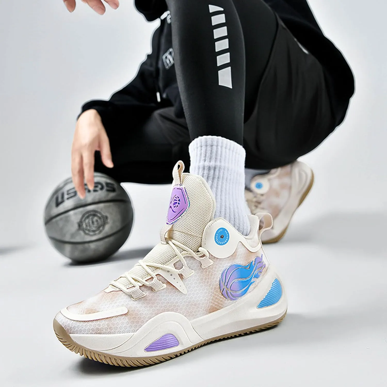 Men's Women's High Top Graffiti Anti Slip Training Basketball Shoes, Arch Support Casual Breathable Sports Running Shoes, Fitness Cushioning Walking Jogging Shoes