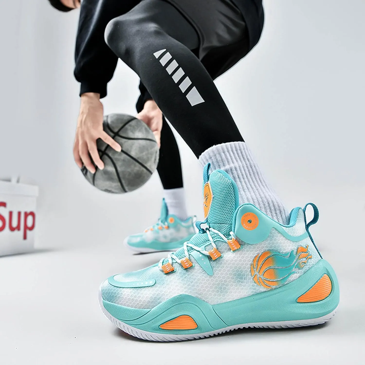 Men's Women's High Top Graffiti Anti Slip Training Basketball Shoes, Arch Support Casual Breathable Sports Running Shoes, Fitness Cushioning Walking Jogging Shoes
