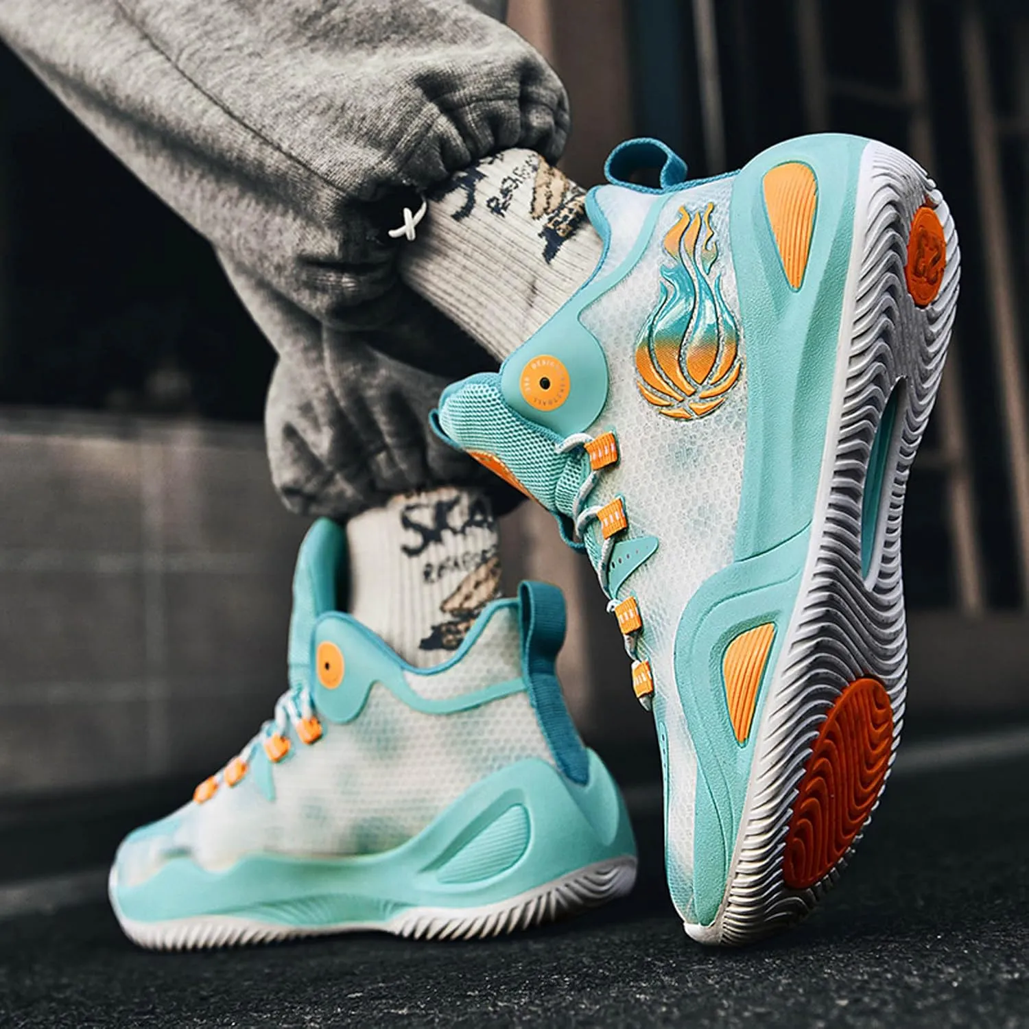 Men's Women's High Top Graffiti Anti Slip Training Basketball Shoes, Arch Support Casual Breathable Sports Running Shoes, Fitness Cushioning Walking Jogging Shoes