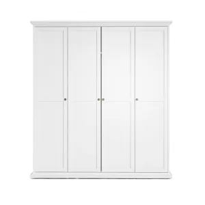 Paris Wardrobe with 4 doors - White