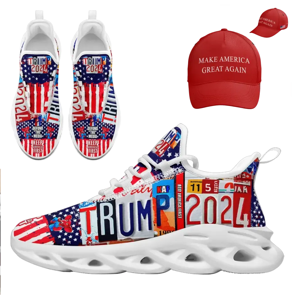 Personalized T Combo Offer, Custom Support T Sneakers and Hat, Patriotic Gift