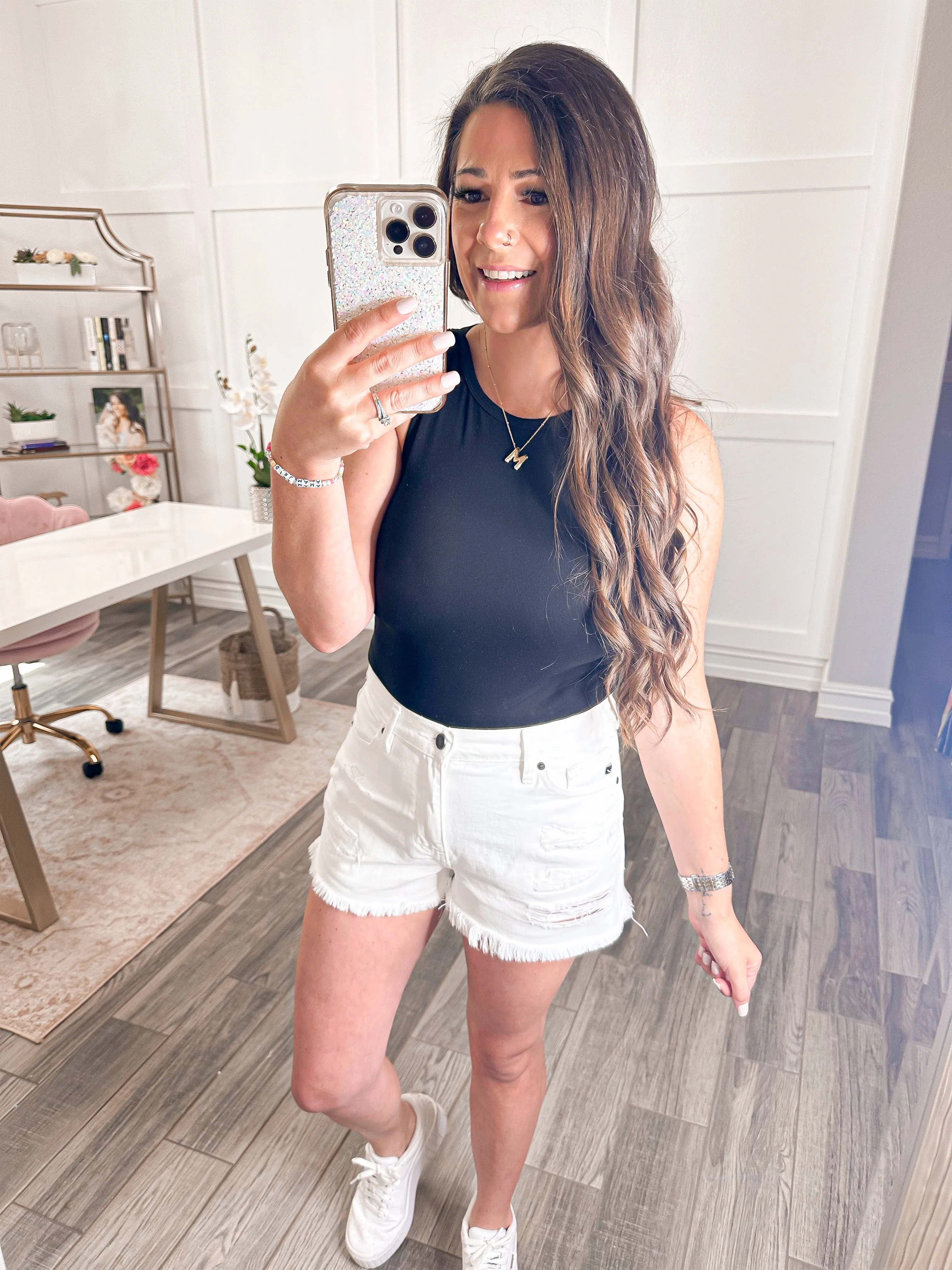 Seacrest Distressed Denim Shorts