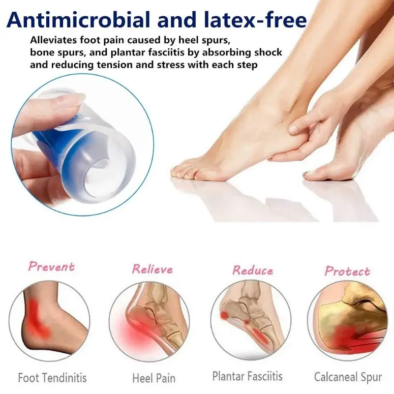 Silicone Healthy Heel Cups - 1 Pair