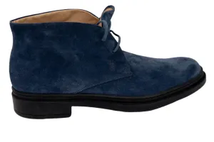 Tods Mens Suede Leather Ankle Boots in Navy