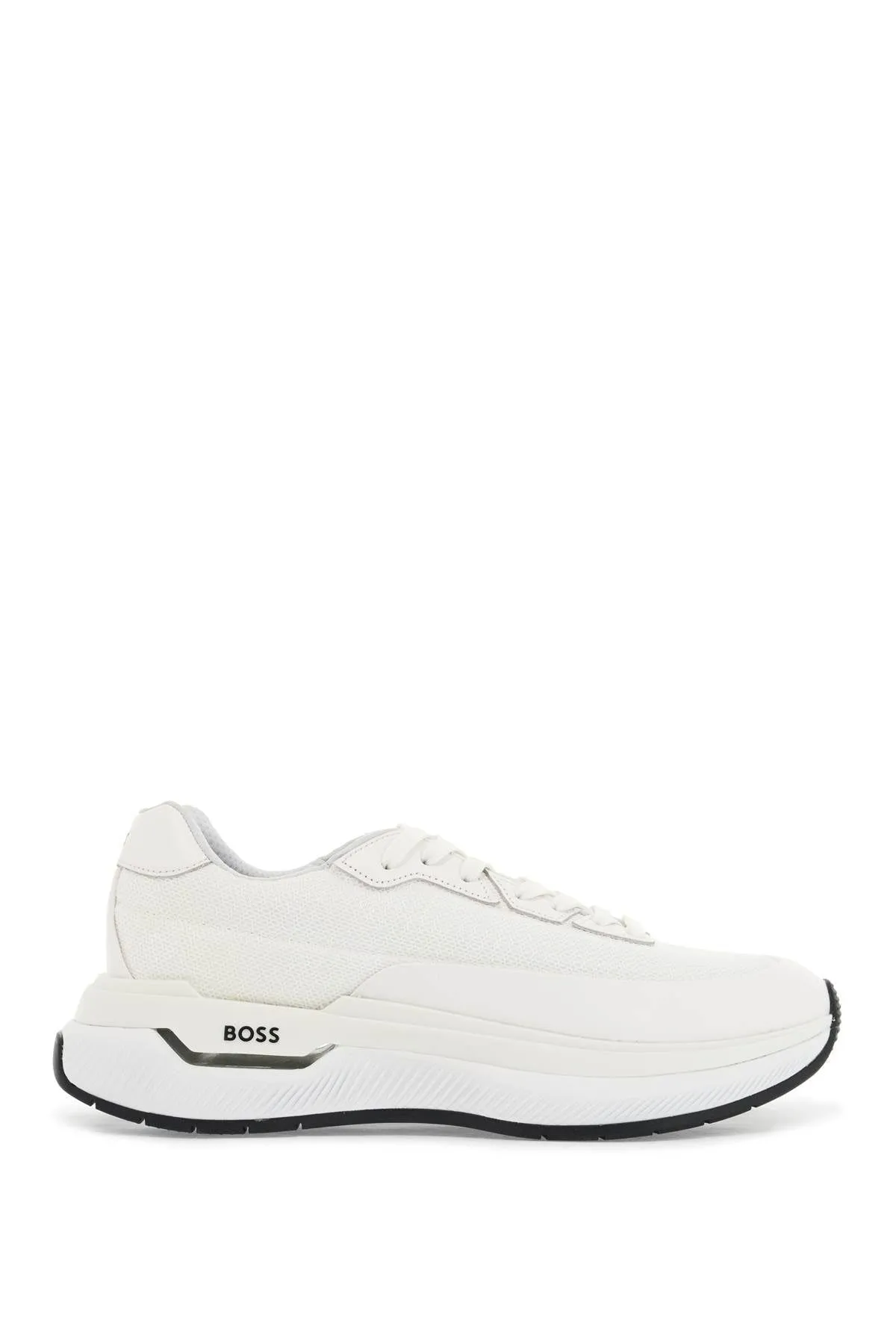 WHITE COTTON VOID_RUNN_LTNY SNEAKERS WITH HOOK-AND-LOOP CLOSURE