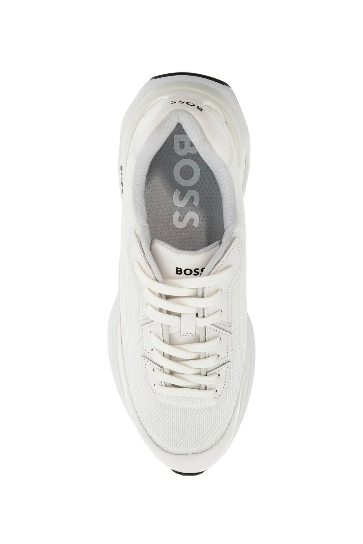 WHITE COTTON VOID_RUNN_LTNY SNEAKERS WITH HOOK-AND-LOOP CLOSURE