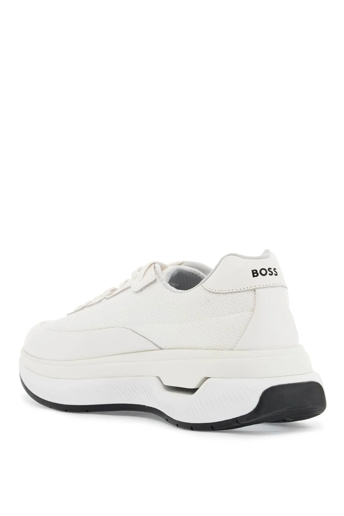 WHITE COTTON VOID_RUNN_LTNY SNEAKERS WITH HOOK-AND-LOOP CLOSURE